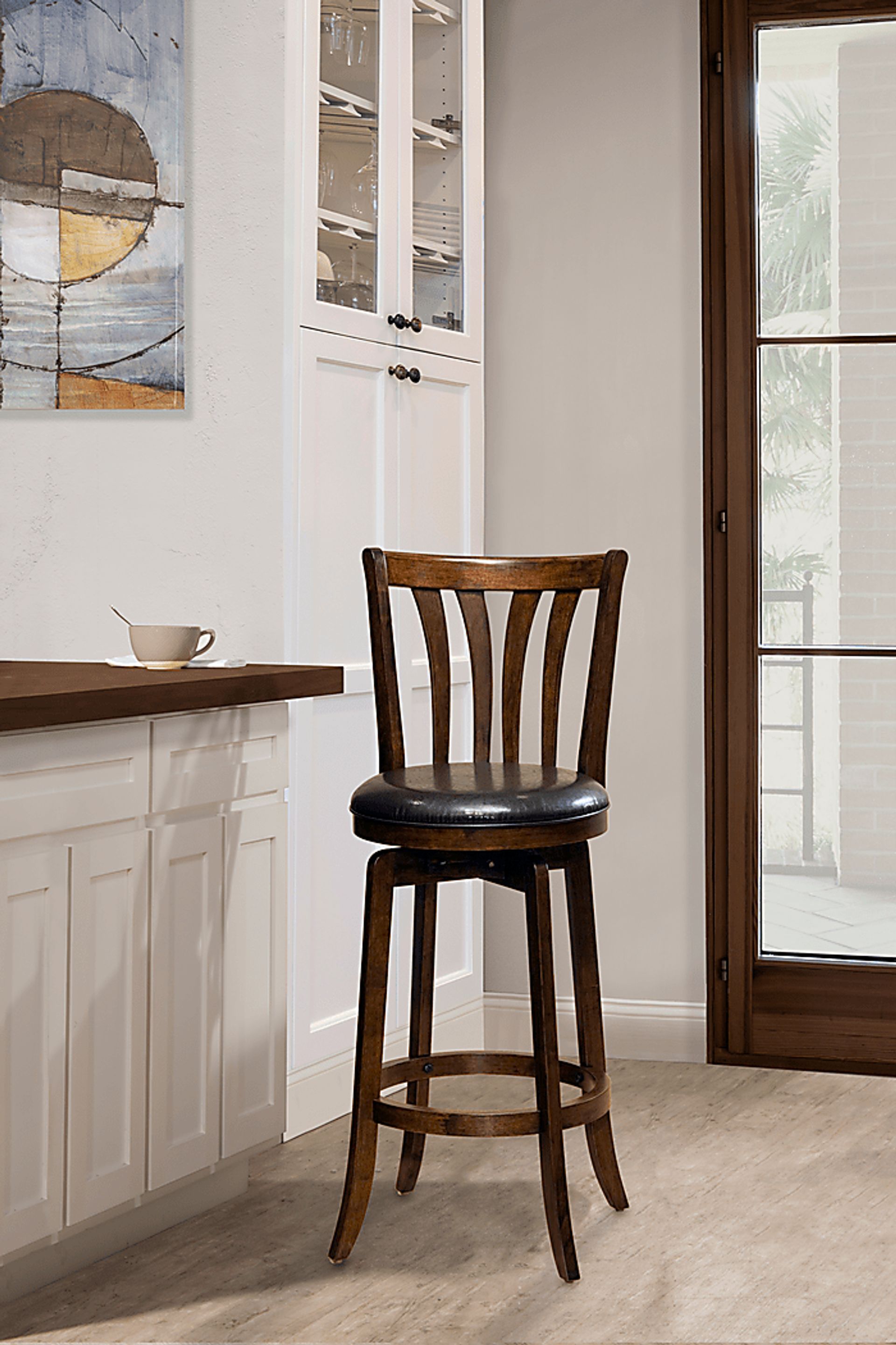 Loddon Cherry Swivel Barstool - Image 2