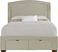 Loden Beige 3 Pc Queen Upholstered Bed with 2 Drawer Storage