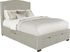 Loden Beige 3 Pc Queen Upholstered Bed with 4 Drawer Storage