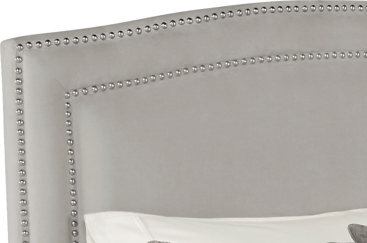 Loden Gray 3 Pc King Upholstered Bed with 4 Drawer Storage