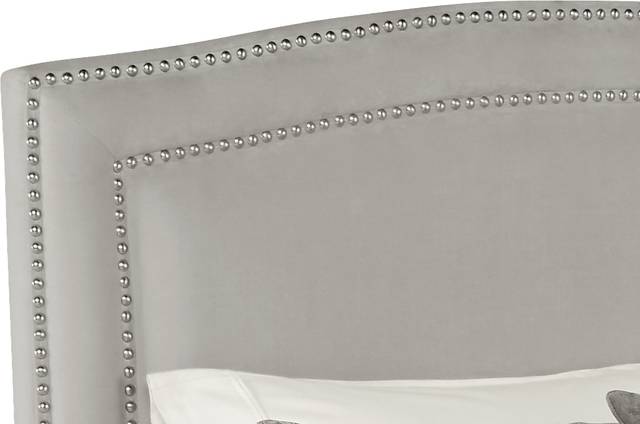 Loden Gray 3 Pc King Upholstered Bed - Thumbnail - Image 3