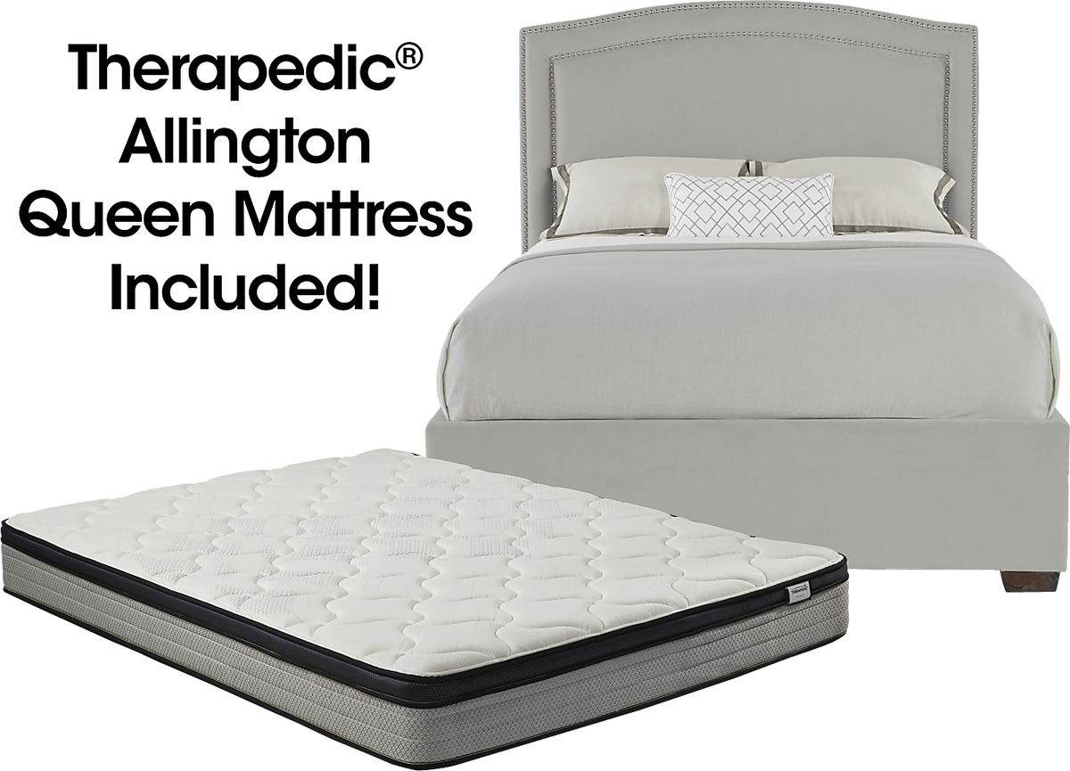 Loden 5 Pc Gray Bed & Mattress Set Rooms to Go