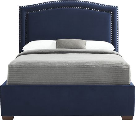 Loden II Blue 3 Pc Queen Upholstered Bed