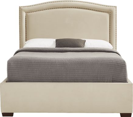 Loden II Cream 3 Pc Queen Upholstered Bed