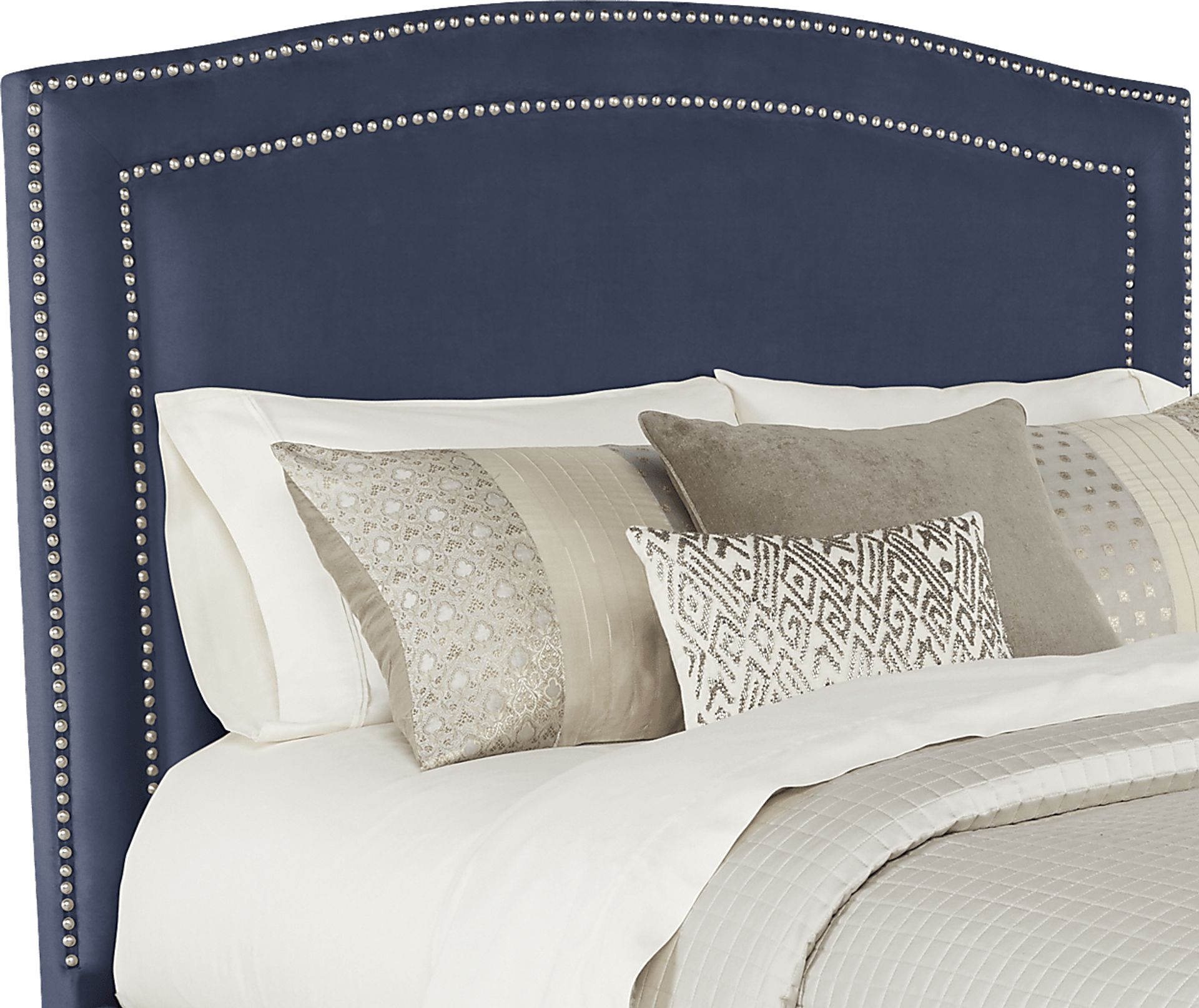 Loden Navy 3 Pc King Upholstered Bed with 2 Drawer Storage - Image 2