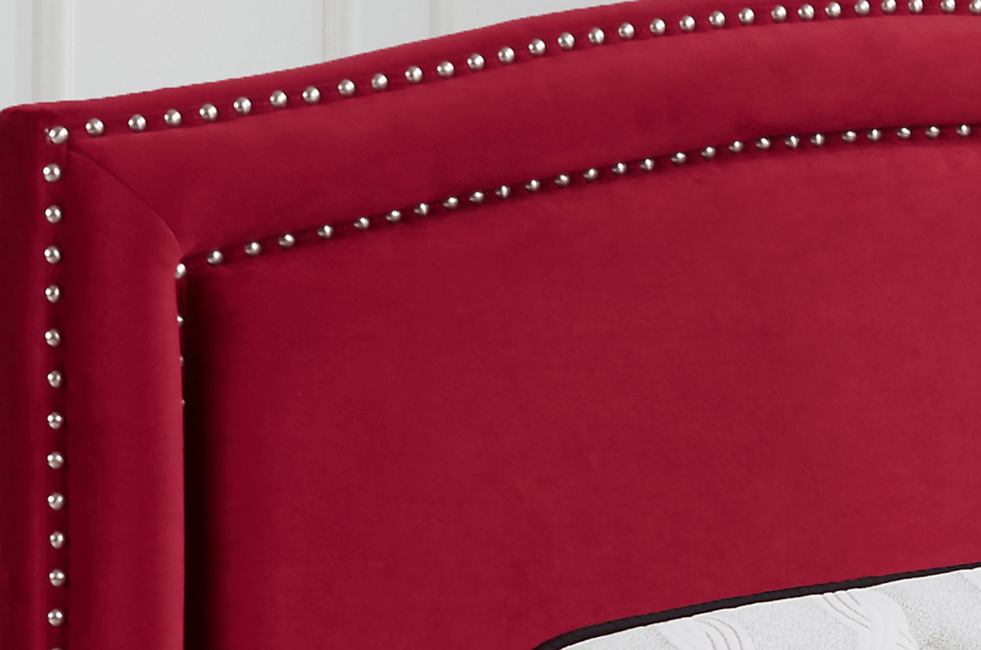 Loden Red 3 Pc King Upholstered Bed - Image 2