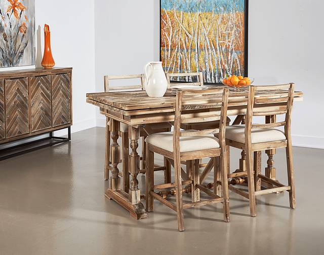 Lofgren Brown Counter Height Dining Table - Thumbnail - Image 5