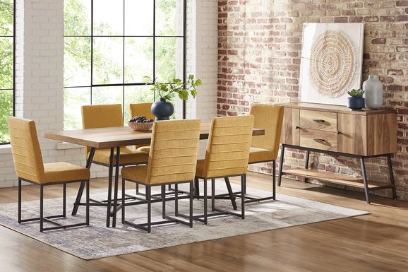 Loft Side Brown 5 Pc Dining Room with Sunflower Chairs