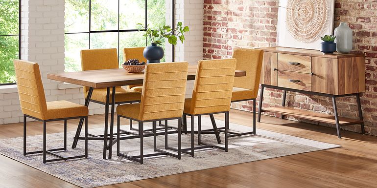 Loft Side Brown 5 Pc Dining Room with Sunflower Chairs