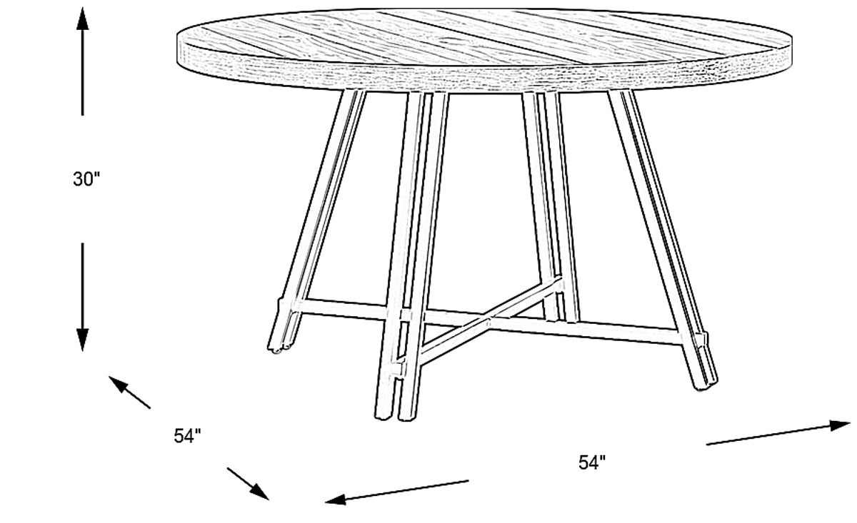 Loft Side Brown Dark Wood Round Dining Table | Rooms to Go