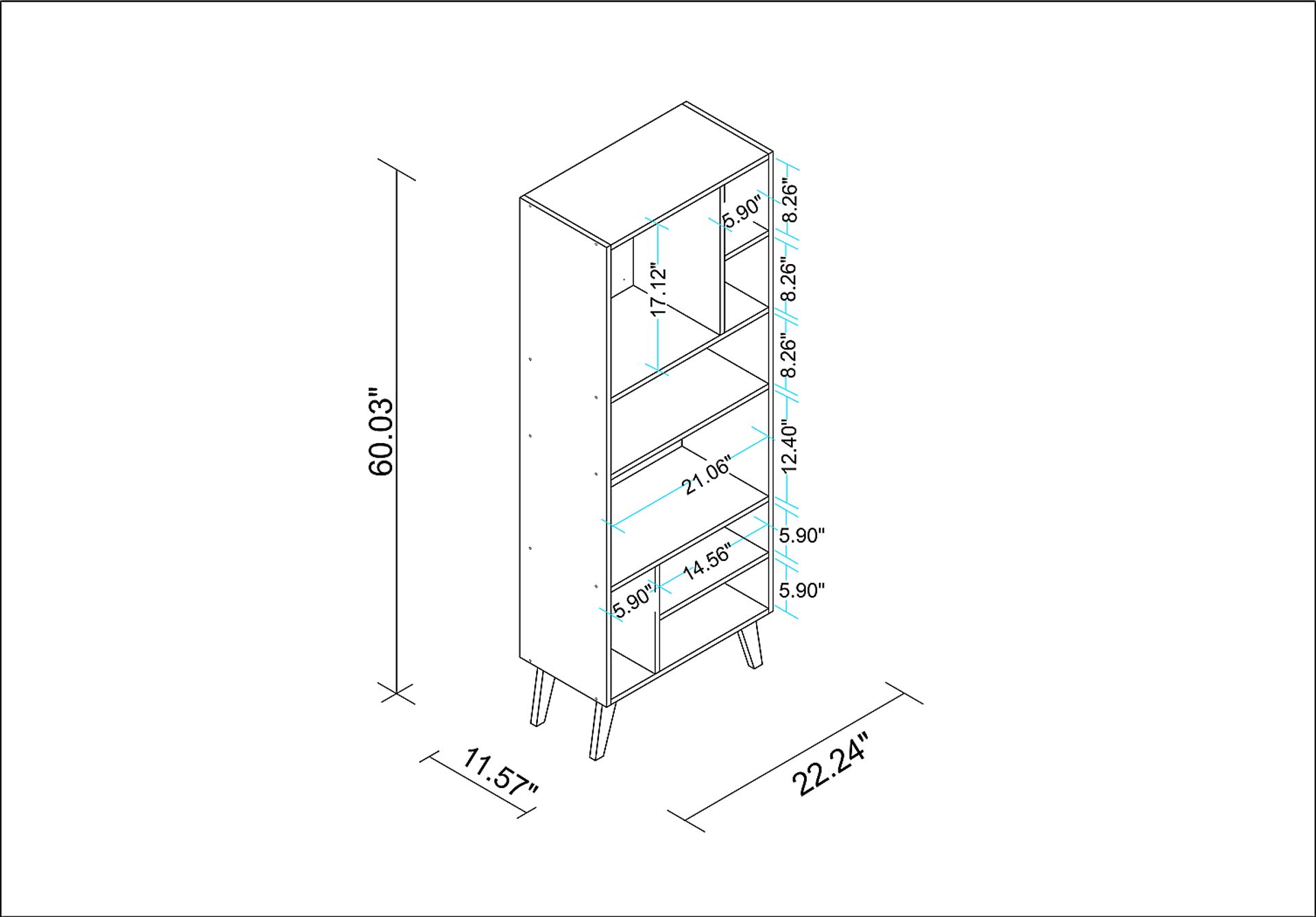Loftus White Bookcase - Image 8