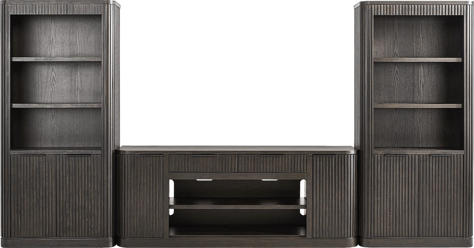 Logan Fields Dark Brown 3 Pc Wall Unit