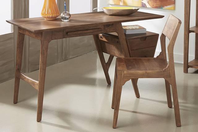 Logan Lodge Natural Desk with Chair - Thumbnail - Image 1