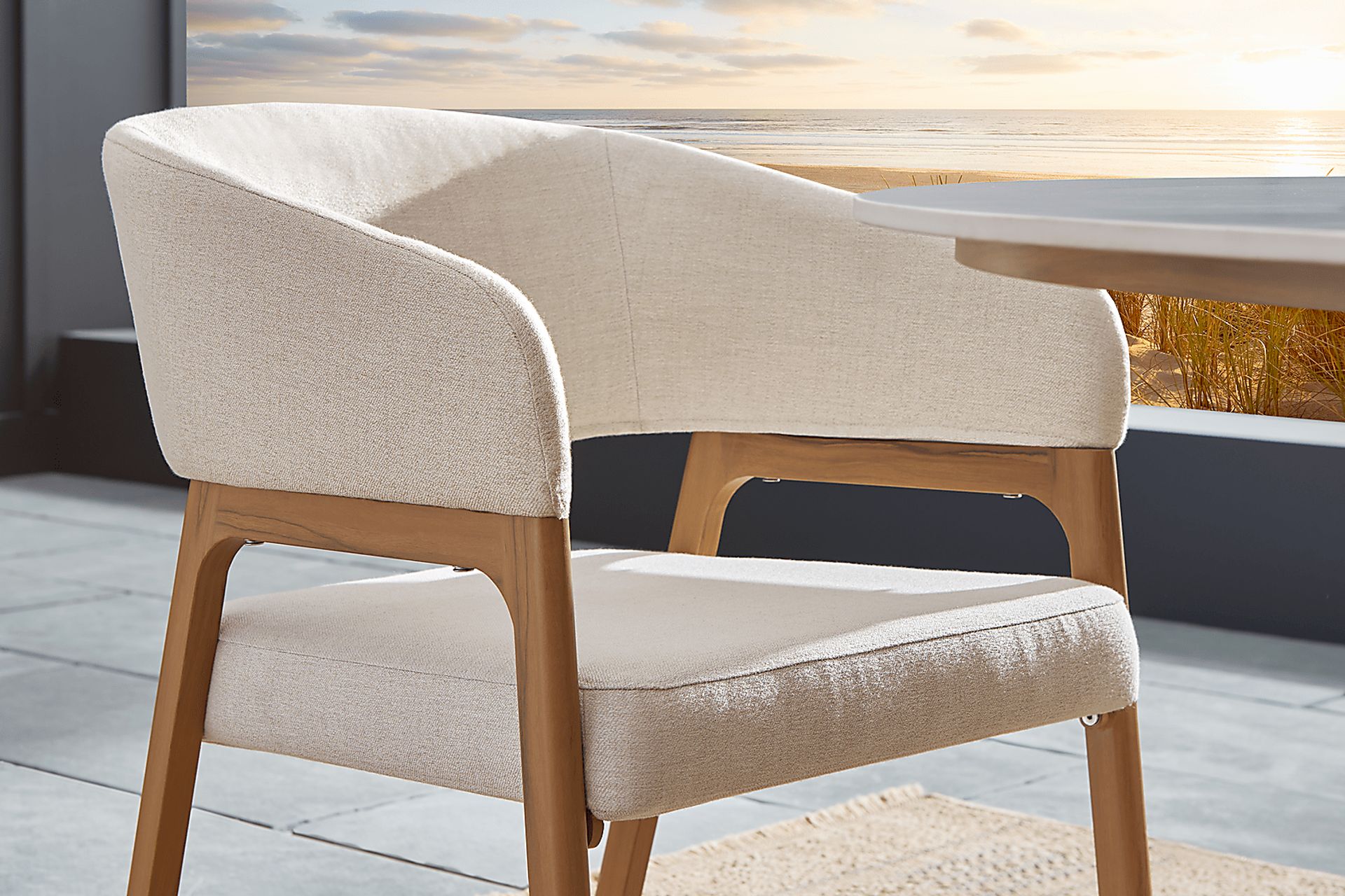 Logen Natural 7 Pc Oval Outdoor Dining Set - Image 6