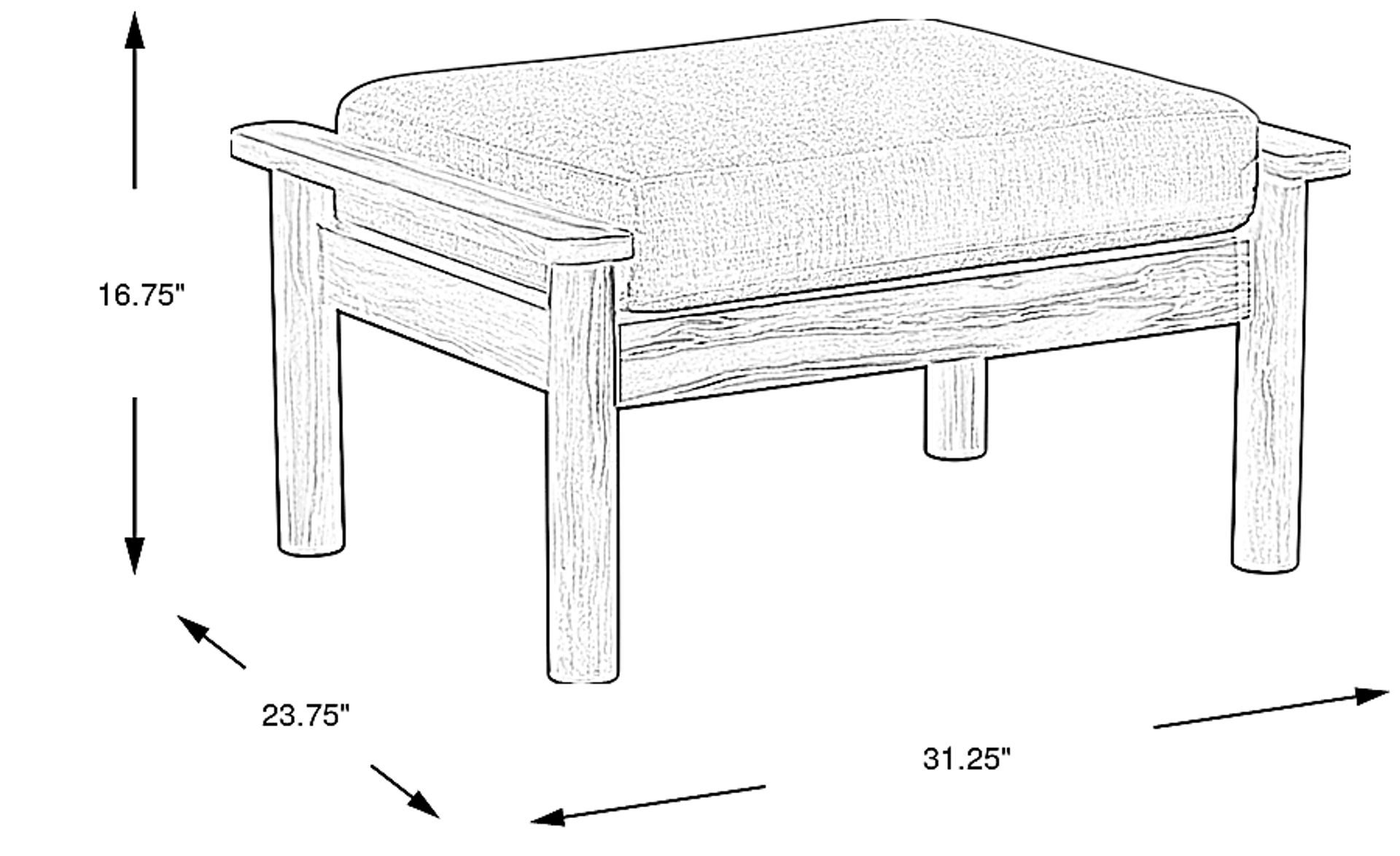 Dimension Image. Please refer to the Dimension Tab on this page for dimension details.