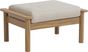 Logen Natural Outdoor Ottoman with Beige Cushion