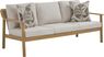 Logen Natural Outdoor Sofa with Beige Cushions