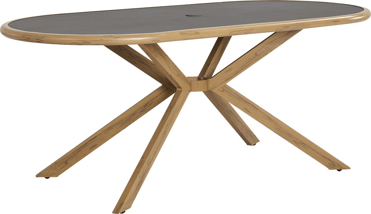 Logen Natural Oval Outdoor Dining Table