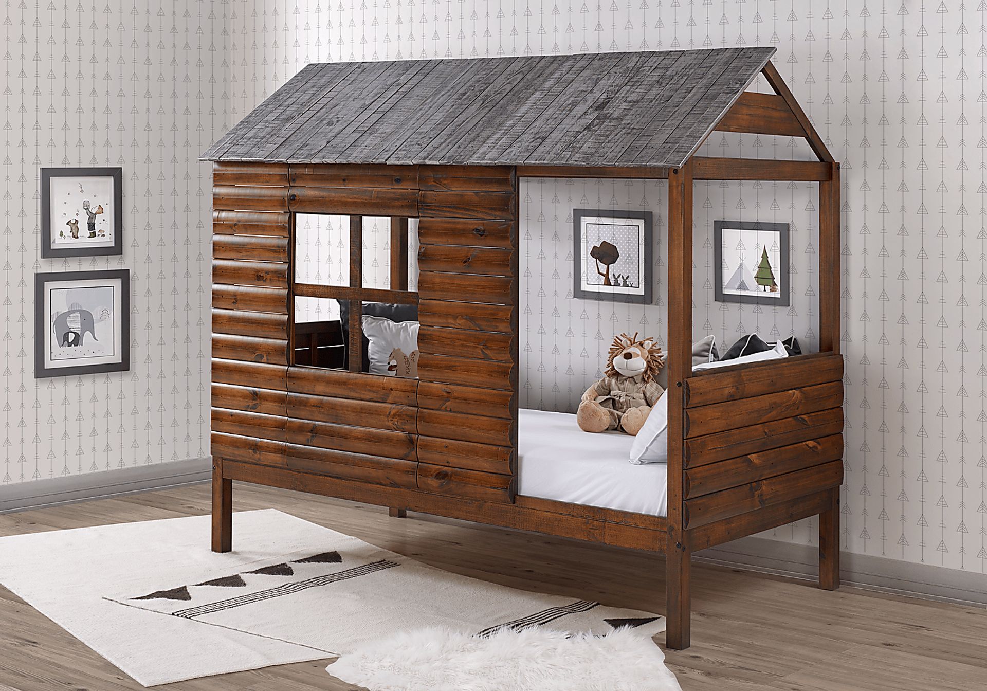 Loghouse Camp Walnut Twin Jr. Loft Bed - Image 4