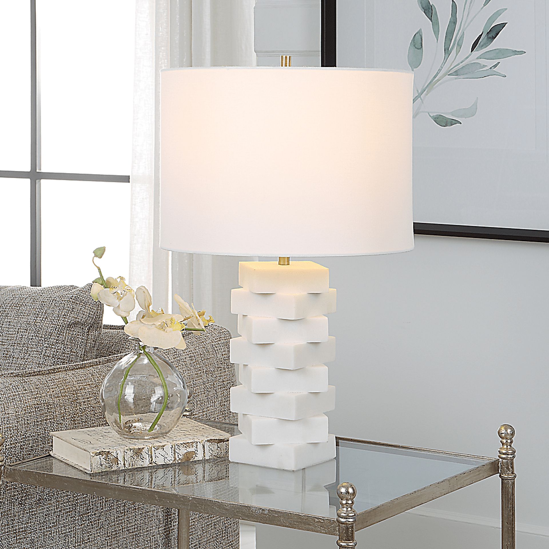 Logwood Hollow White Lamp - Image 3