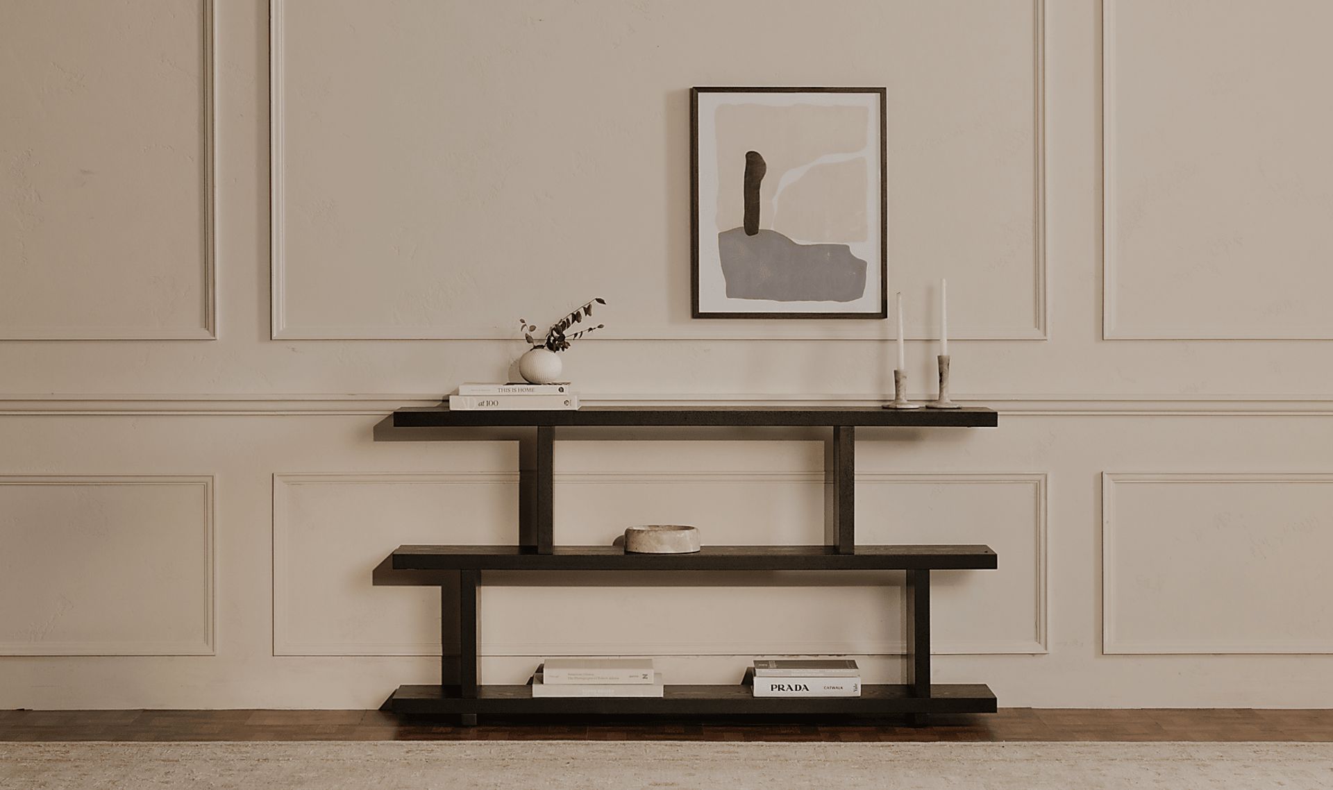 Loic Black Shelf Bookcase - Image 2
