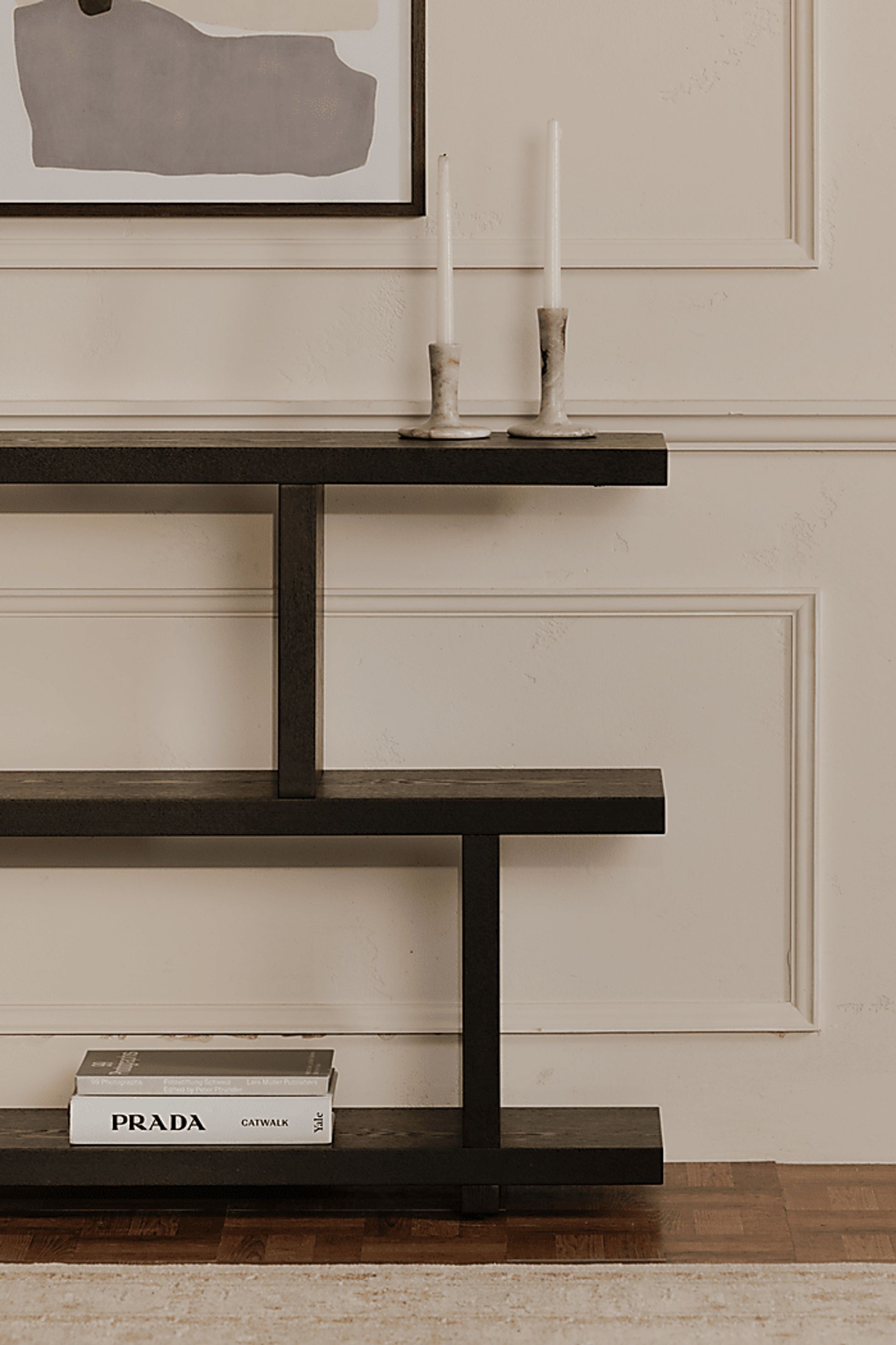 Loic Black Shelf Bookcase - Image 3