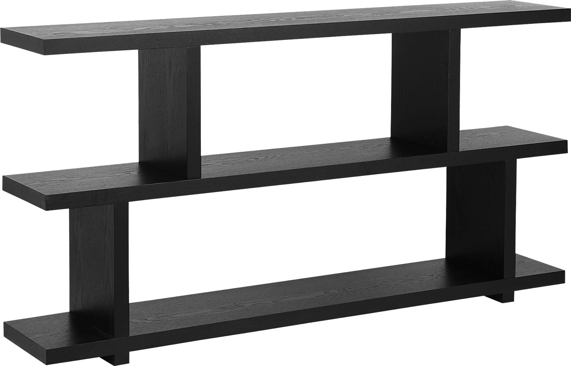 Loic Black Shelf Bookcase - Image 7