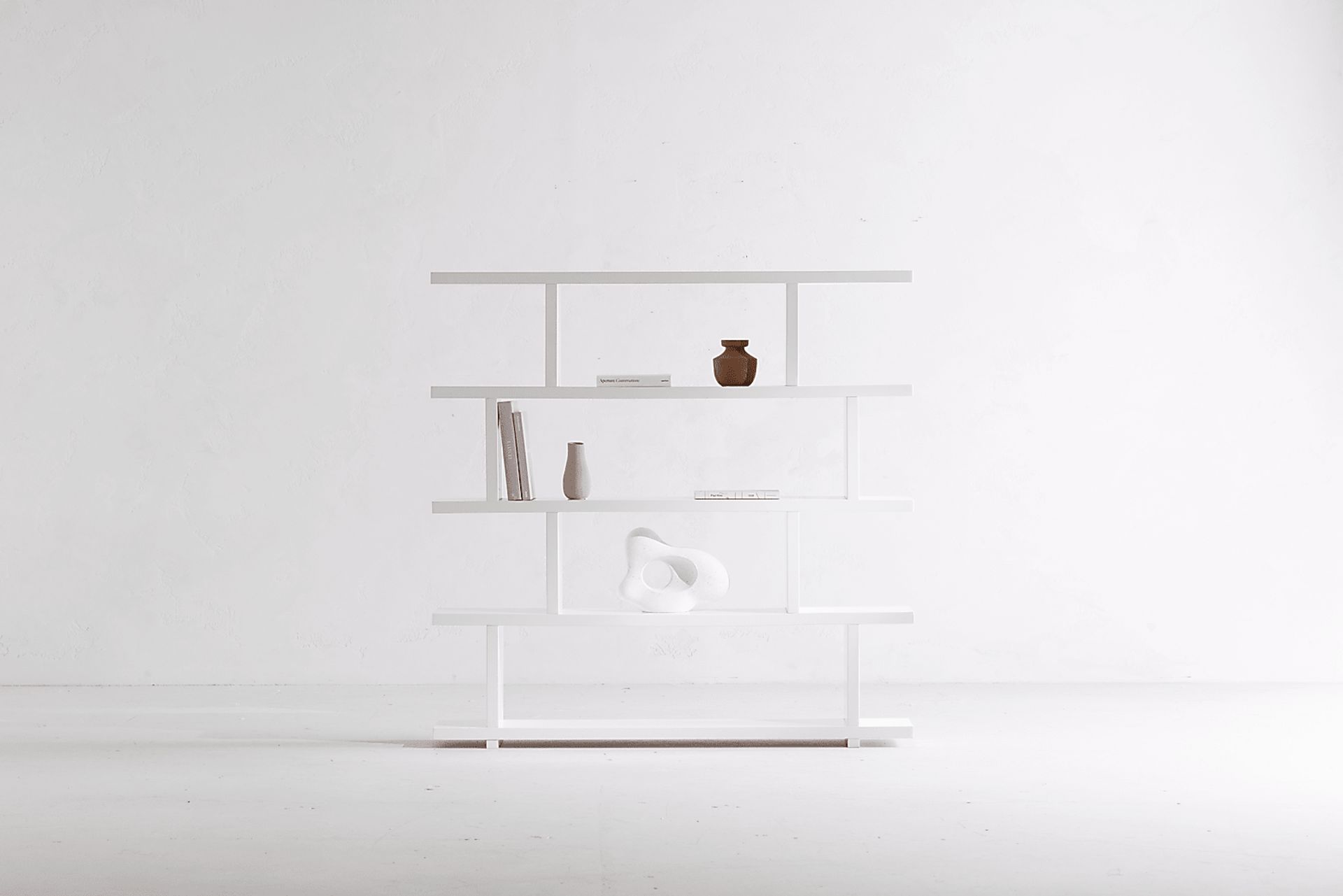 Loic White Shelf Bookcase - Image 2