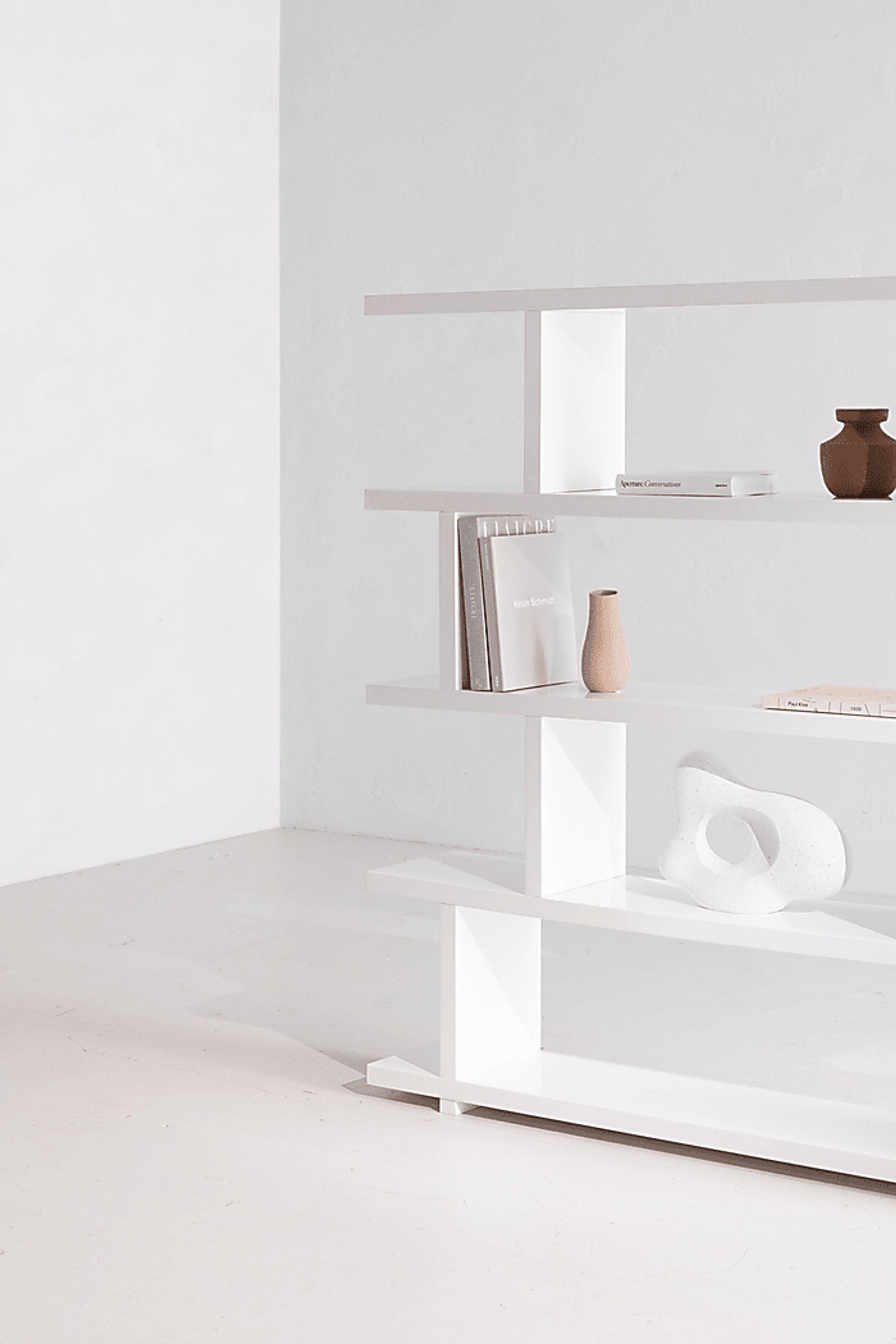 Loic White Shelf Bookcase - Image 3