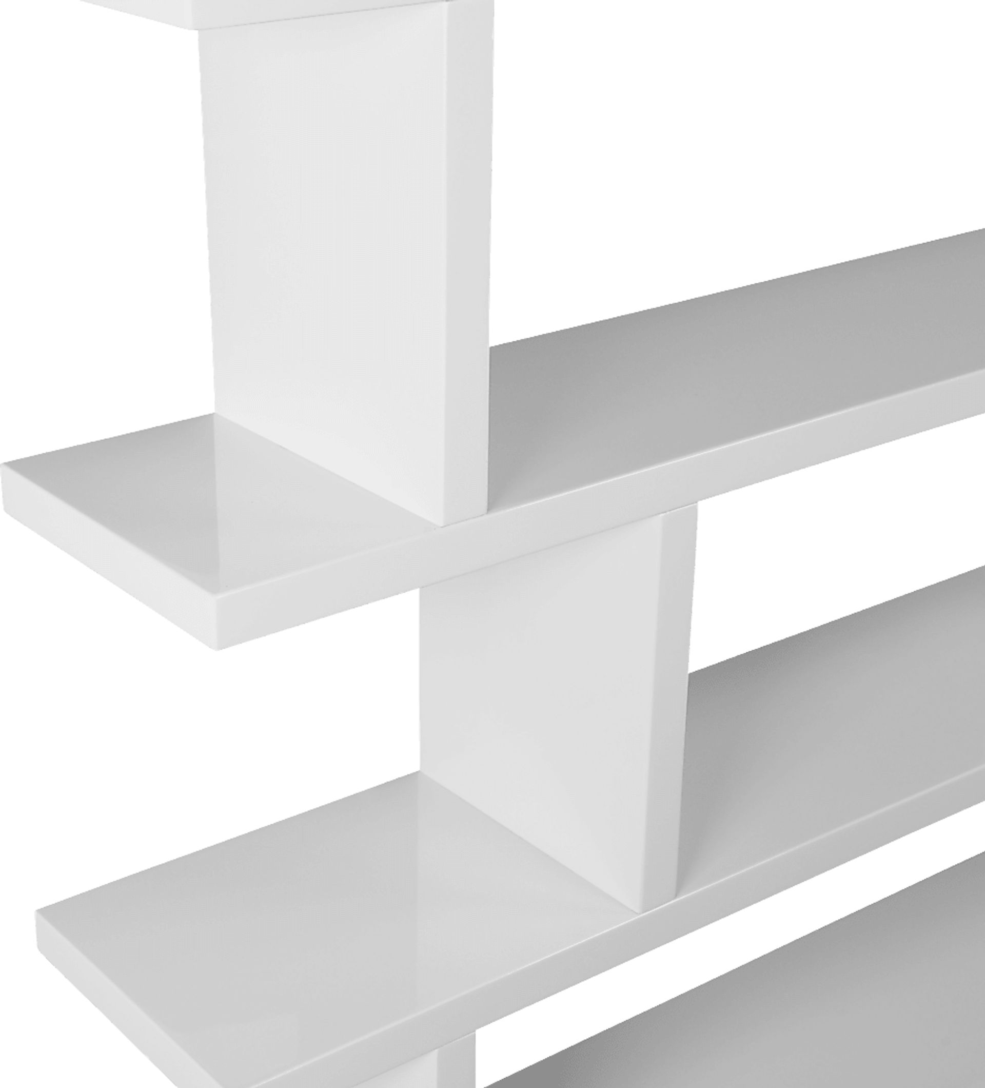 Loic White Shelf Bookcase - Image 5