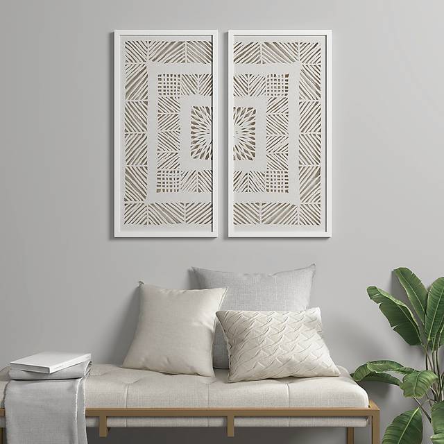 Loki Off White Wall Decor, Set of 2 - Thumbnail - Image 2