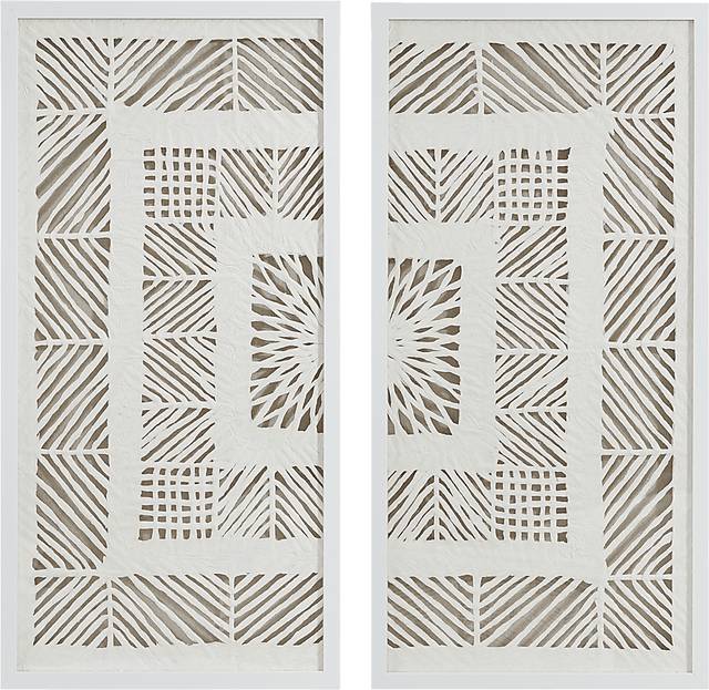 Loki Off White Wall Decor, Set of 2 - Thumbnail - Image 1