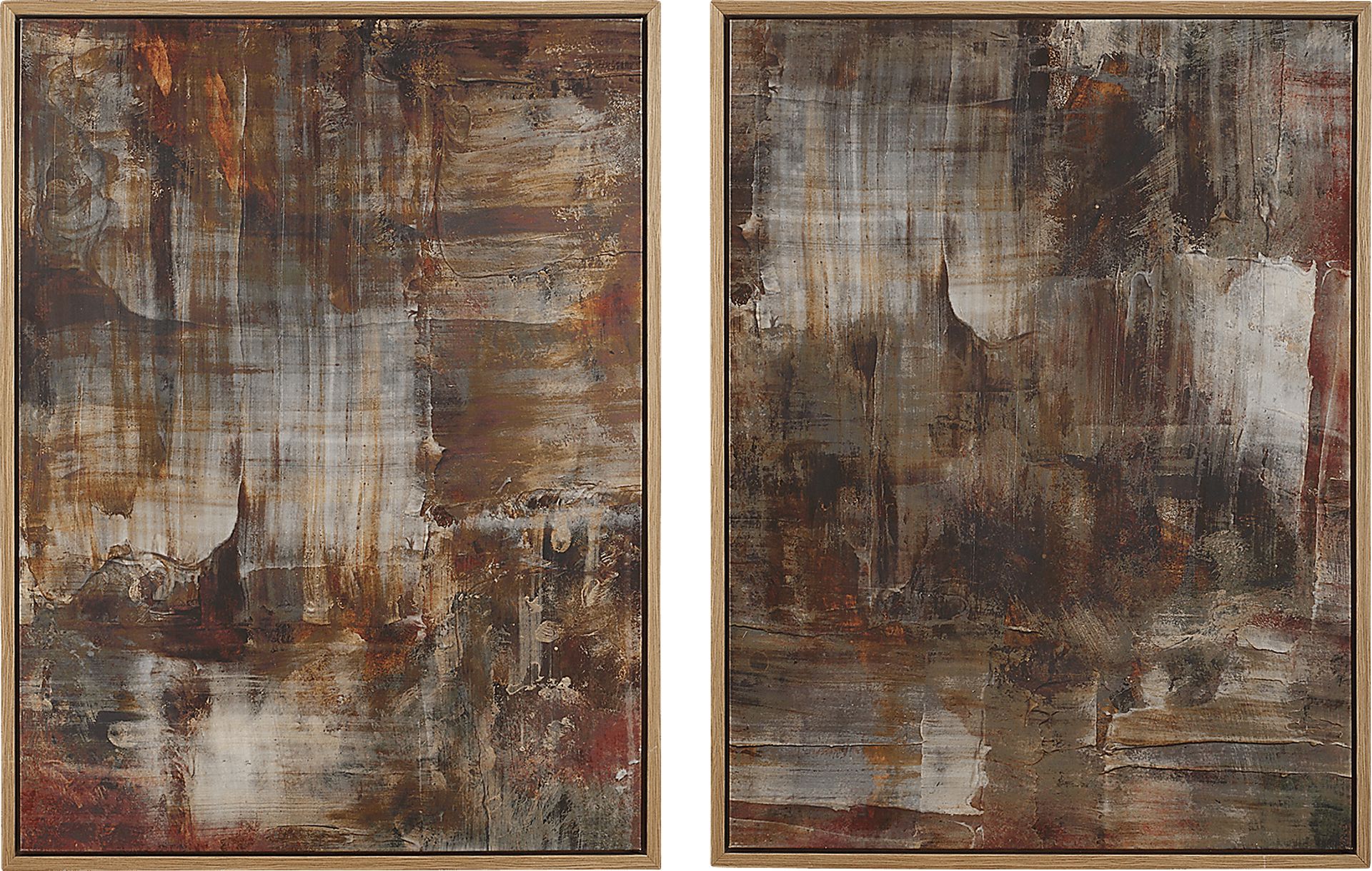Lokil Brown Artwork, Set of 2 - Image 1