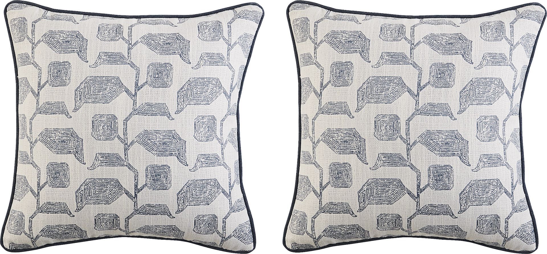 Lola Slate Blue Indoor/Outdoor Accent Pillow, Set of 2 - Image 1