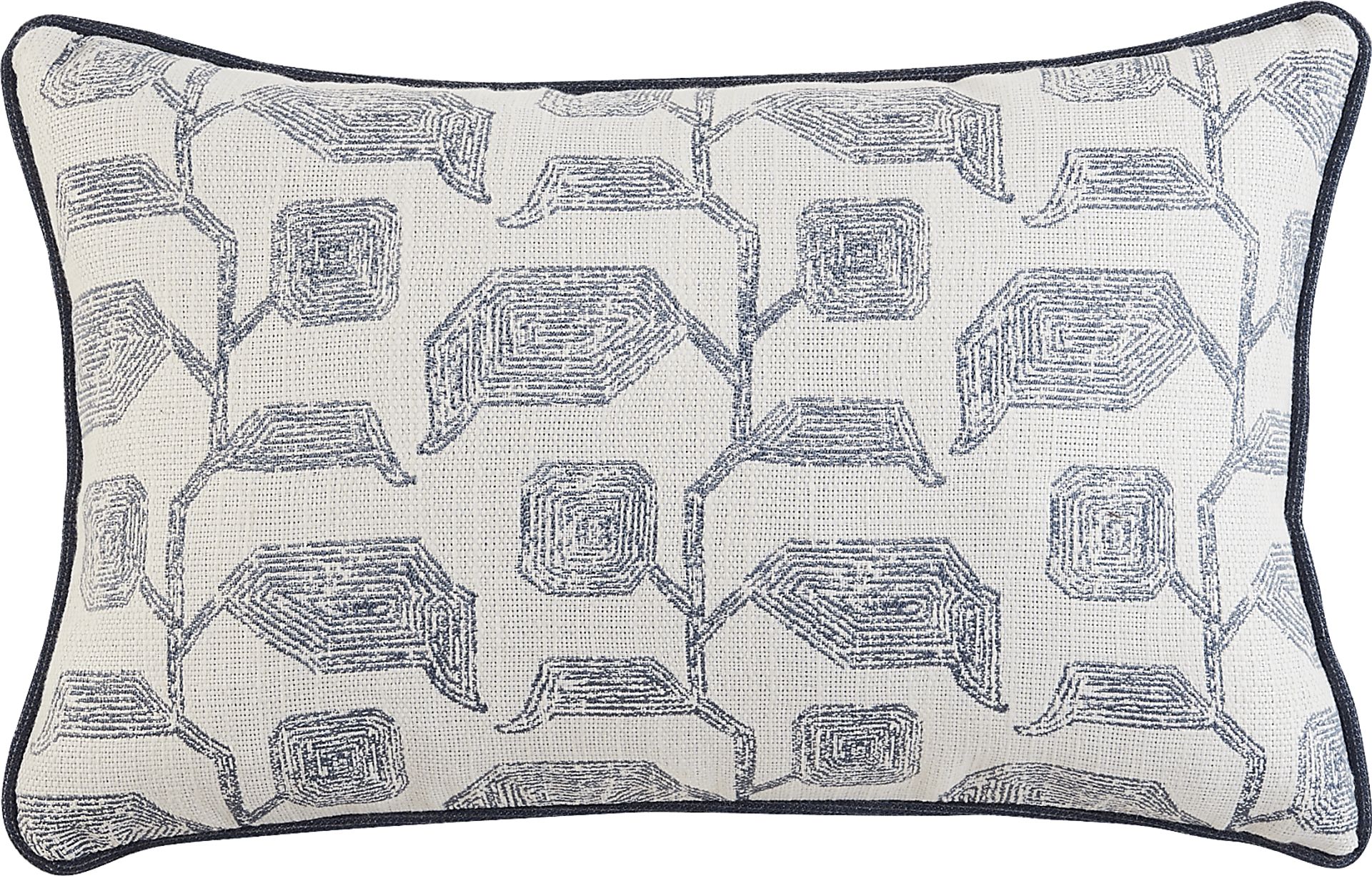 Lola Slate Blue Indoor/Outdoor Kidney Pillow - Image 1