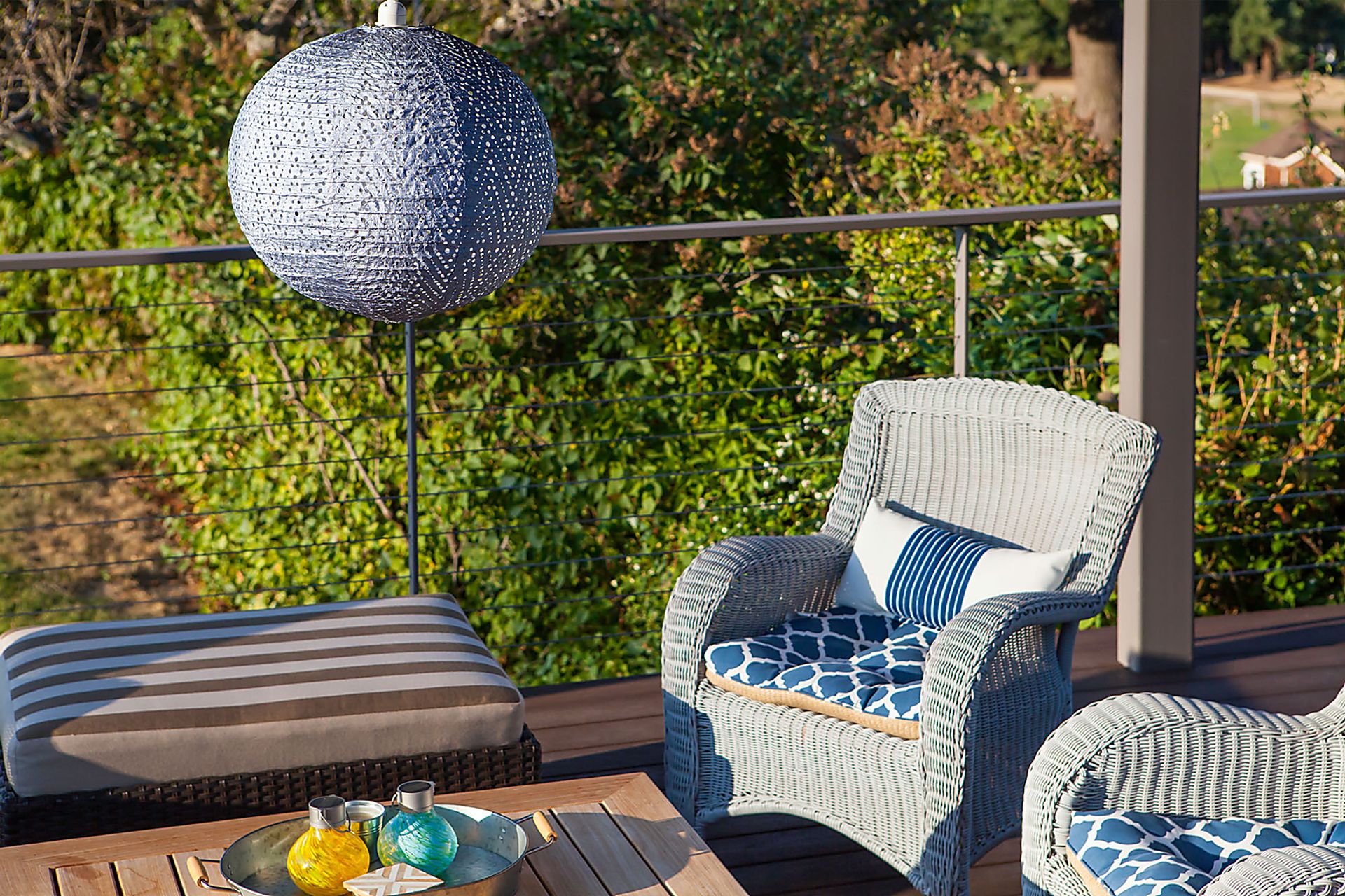 Lomen Summit Outdoor Blue Lantern - Image 3