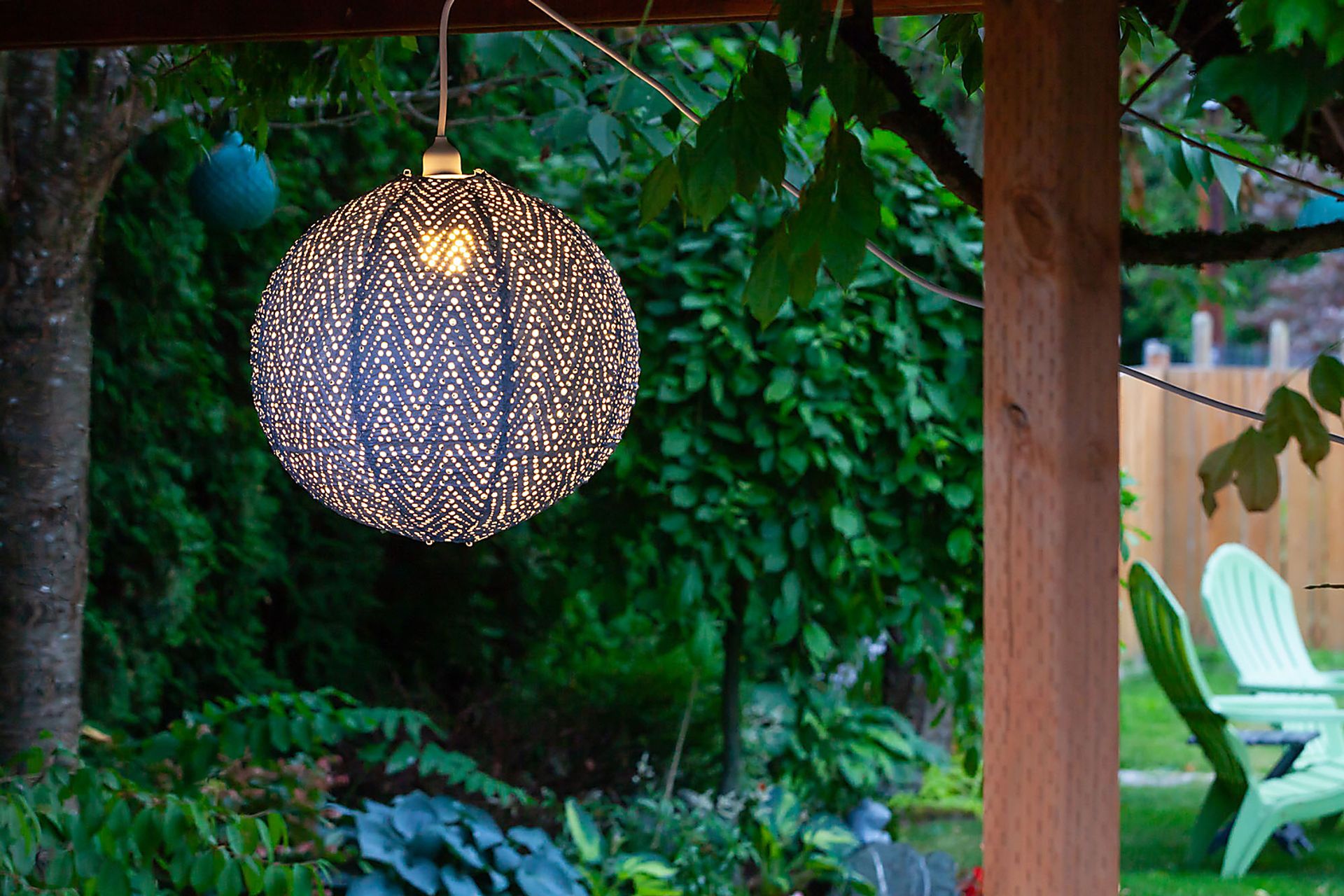 Lomen Summit Outdoor Blue Lantern - Image 4