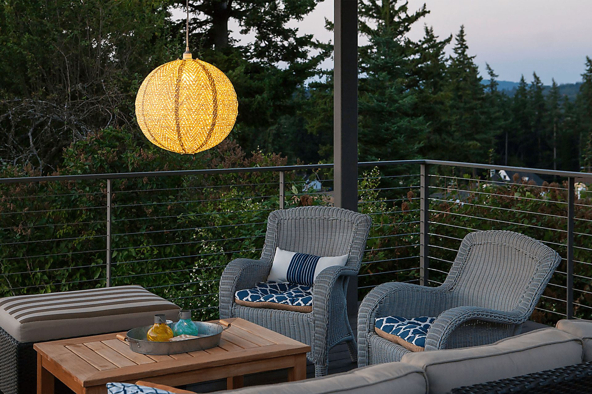 Lomen Summit Outdoor Cream Lantern - Image 6