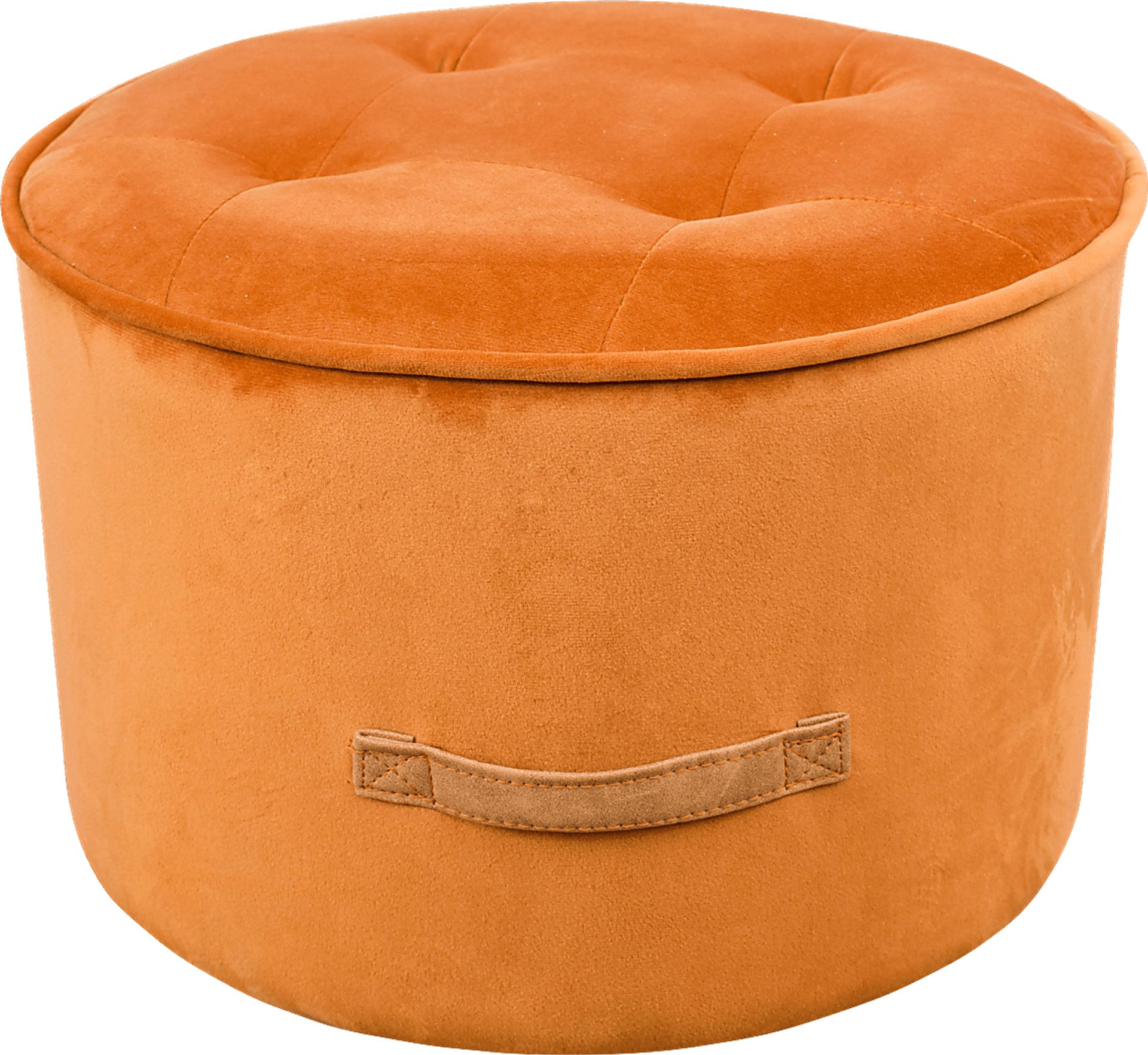 Kids Lomiller Orange Ottoman - Image 1