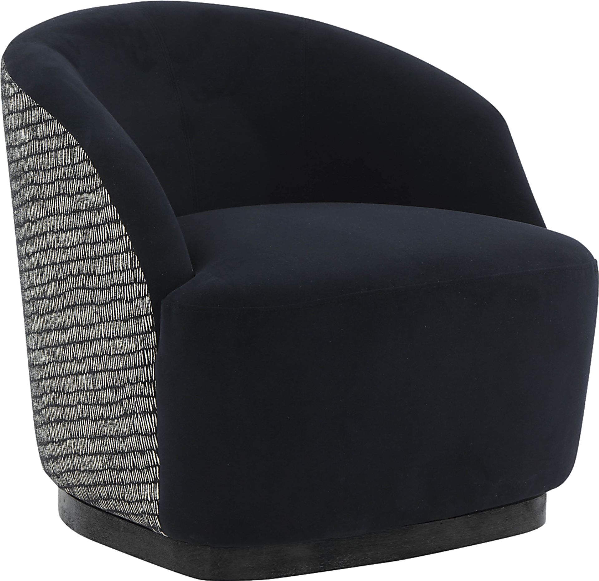 Lommel Black Swivel Accent Chair - Image 1