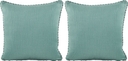 Turquoise Solid Indoor/Outdoor Accent Pillow, Set of Two