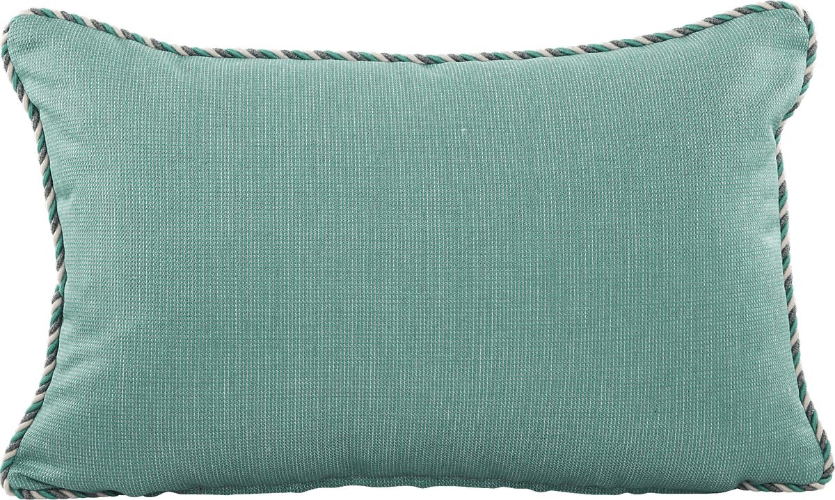 Rabat Outdoor Accent Pillow - Blue & Cream