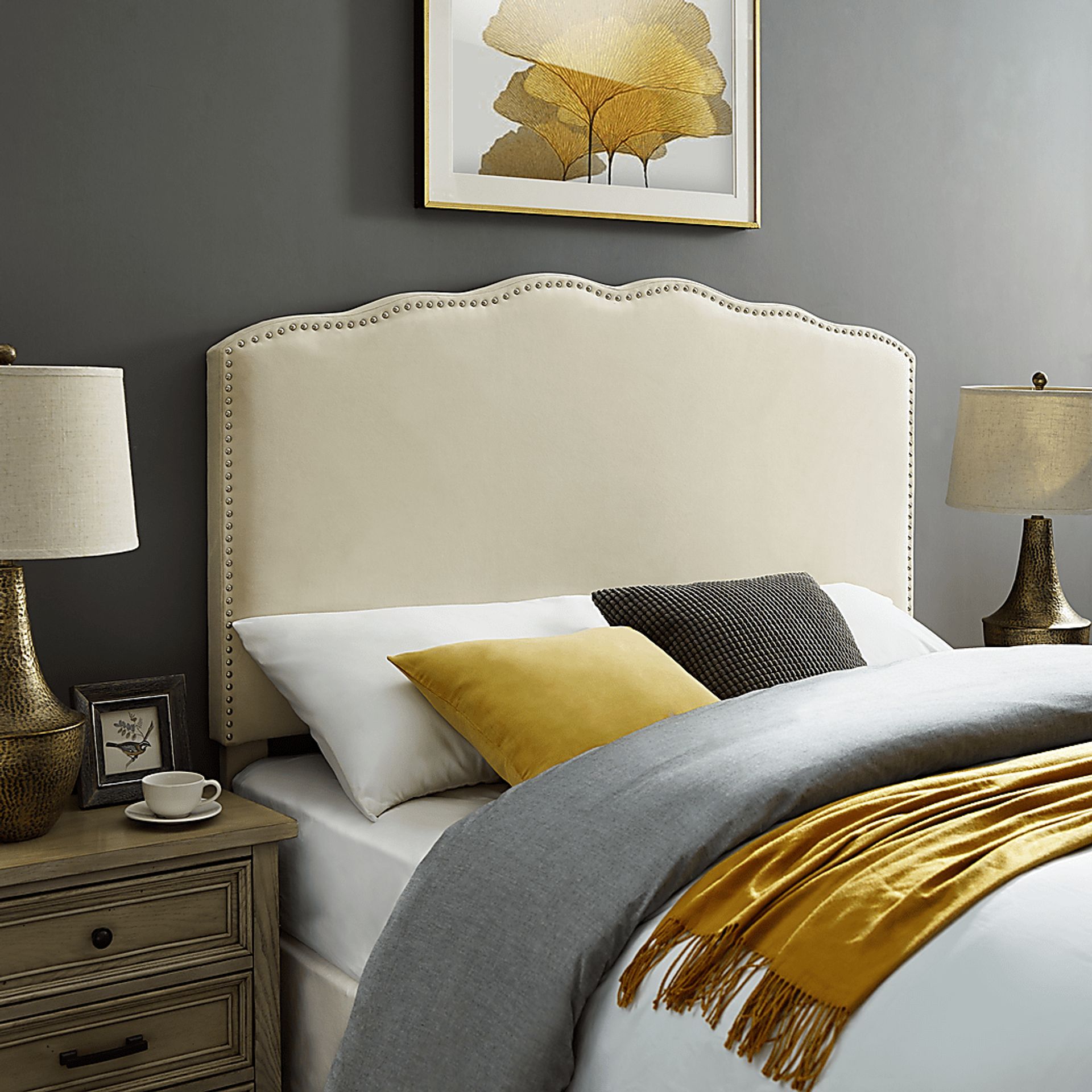 Londonshire Natural King Upholstered Headboard - Image 5