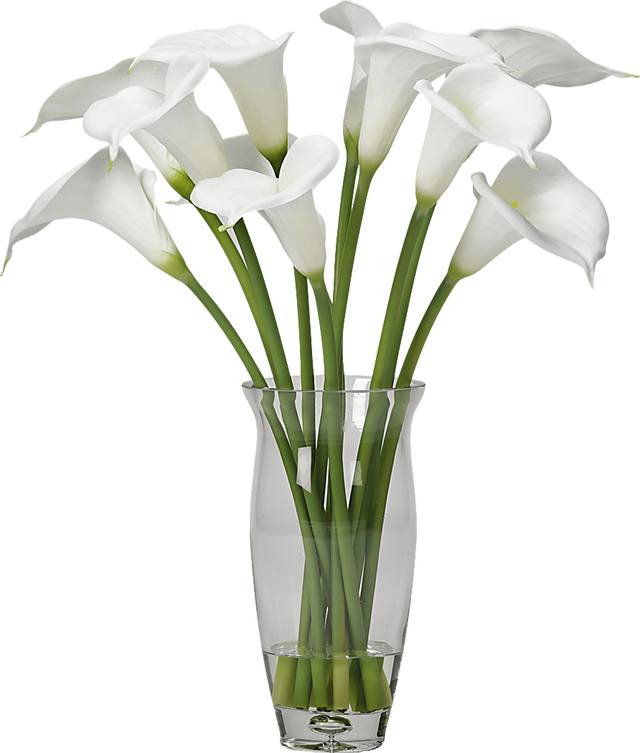 Londyn White Lily Silk Flower Arrangement - Thumbnail - Image 1