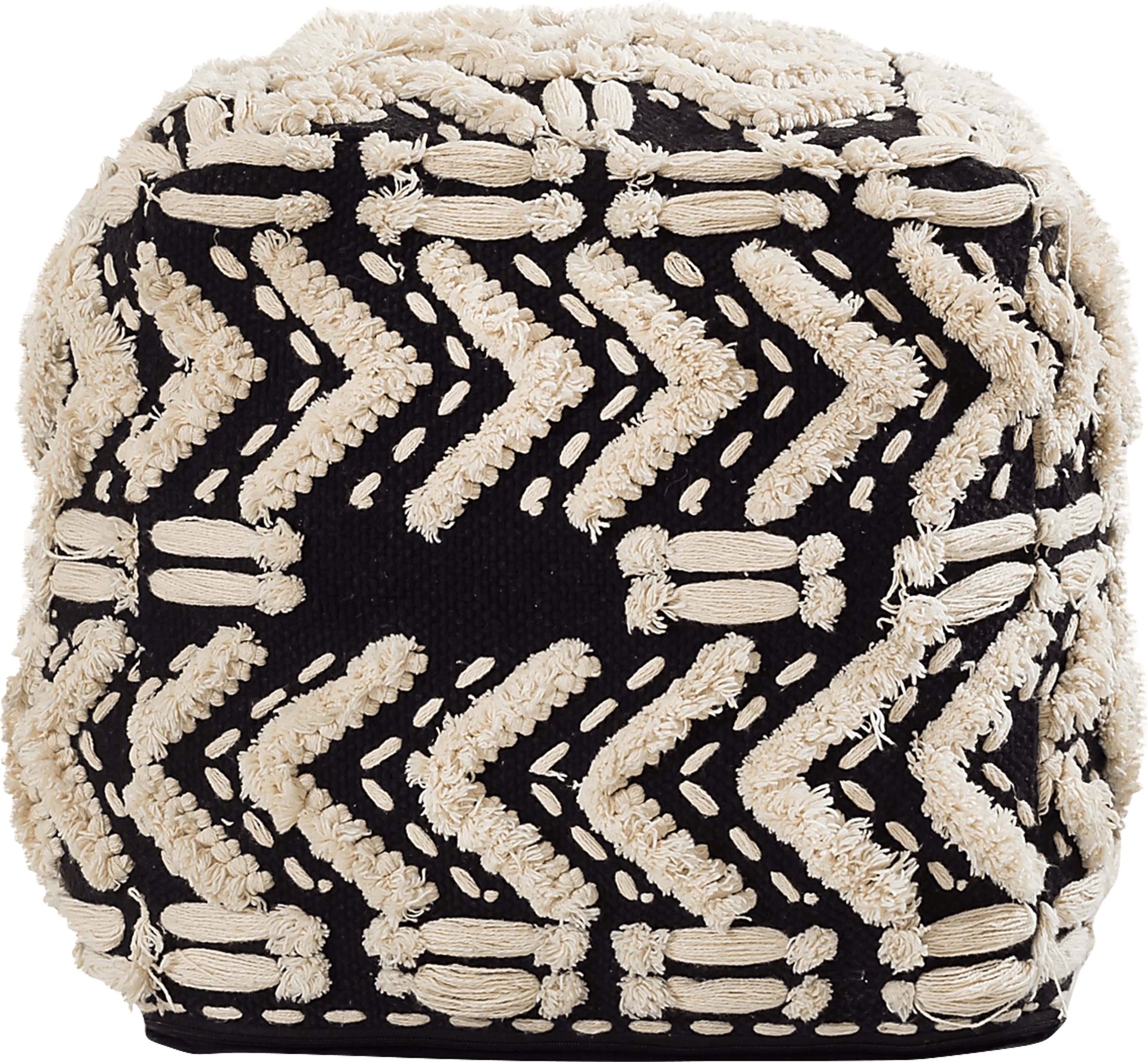 Lonella Black Pouf - Image 2
