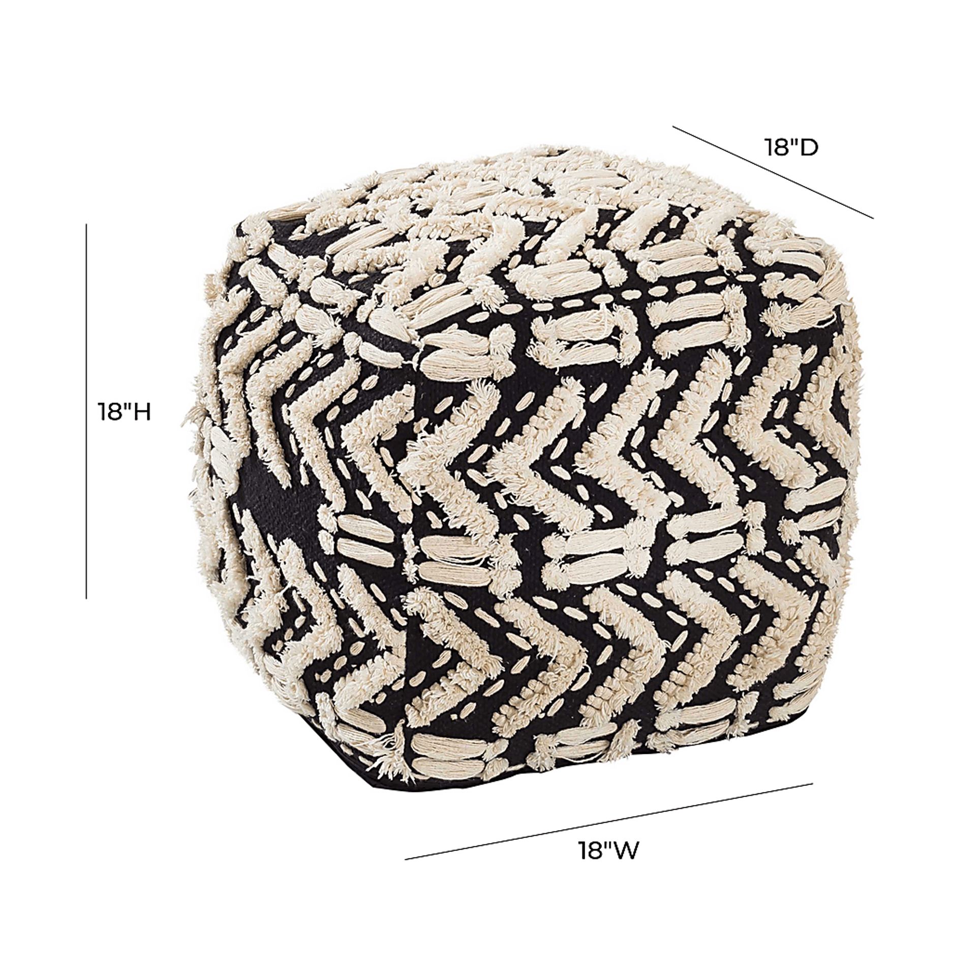 Lonella Black Pouf - Image 4