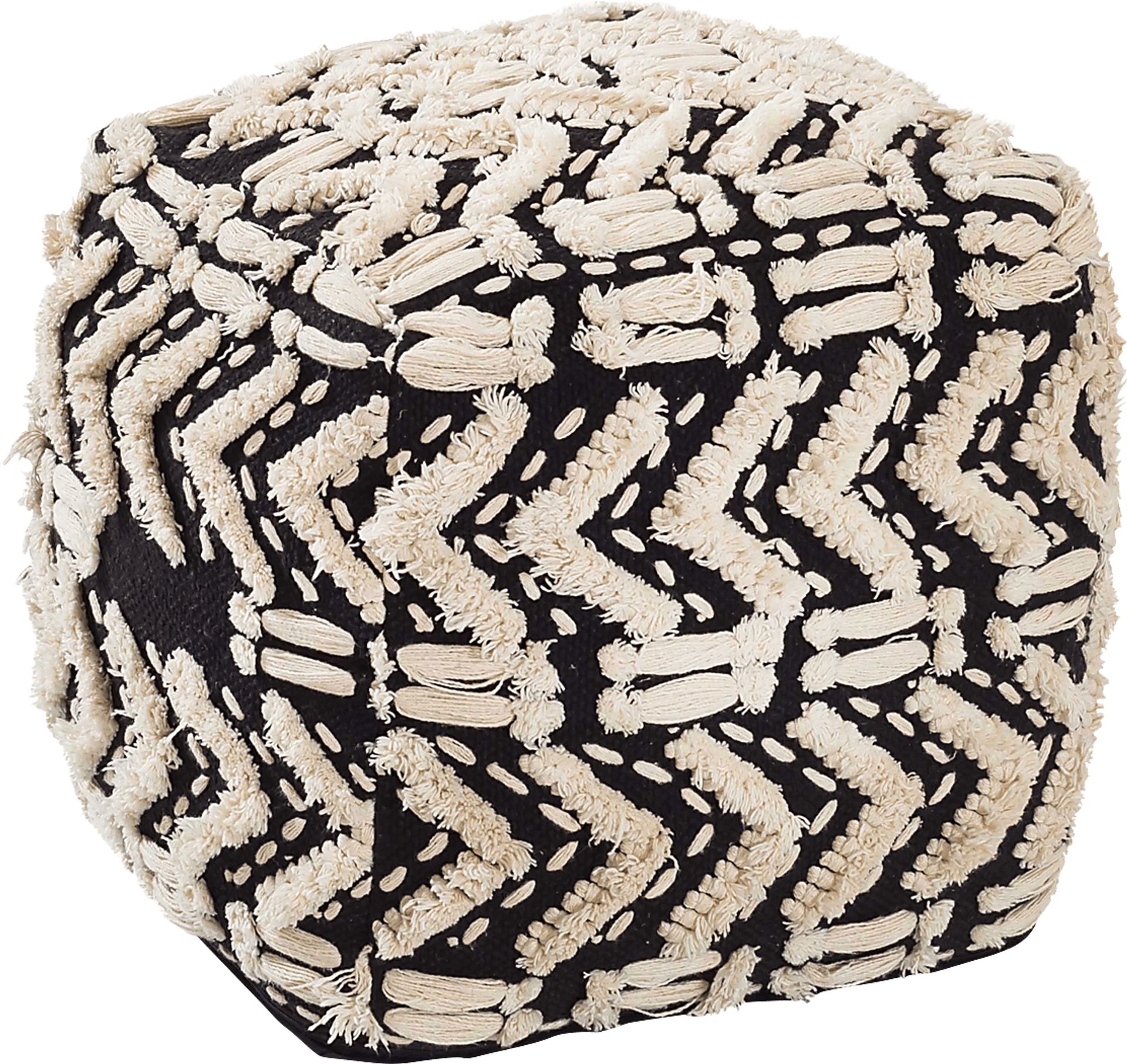 Lonella Black Pouf - Image 1