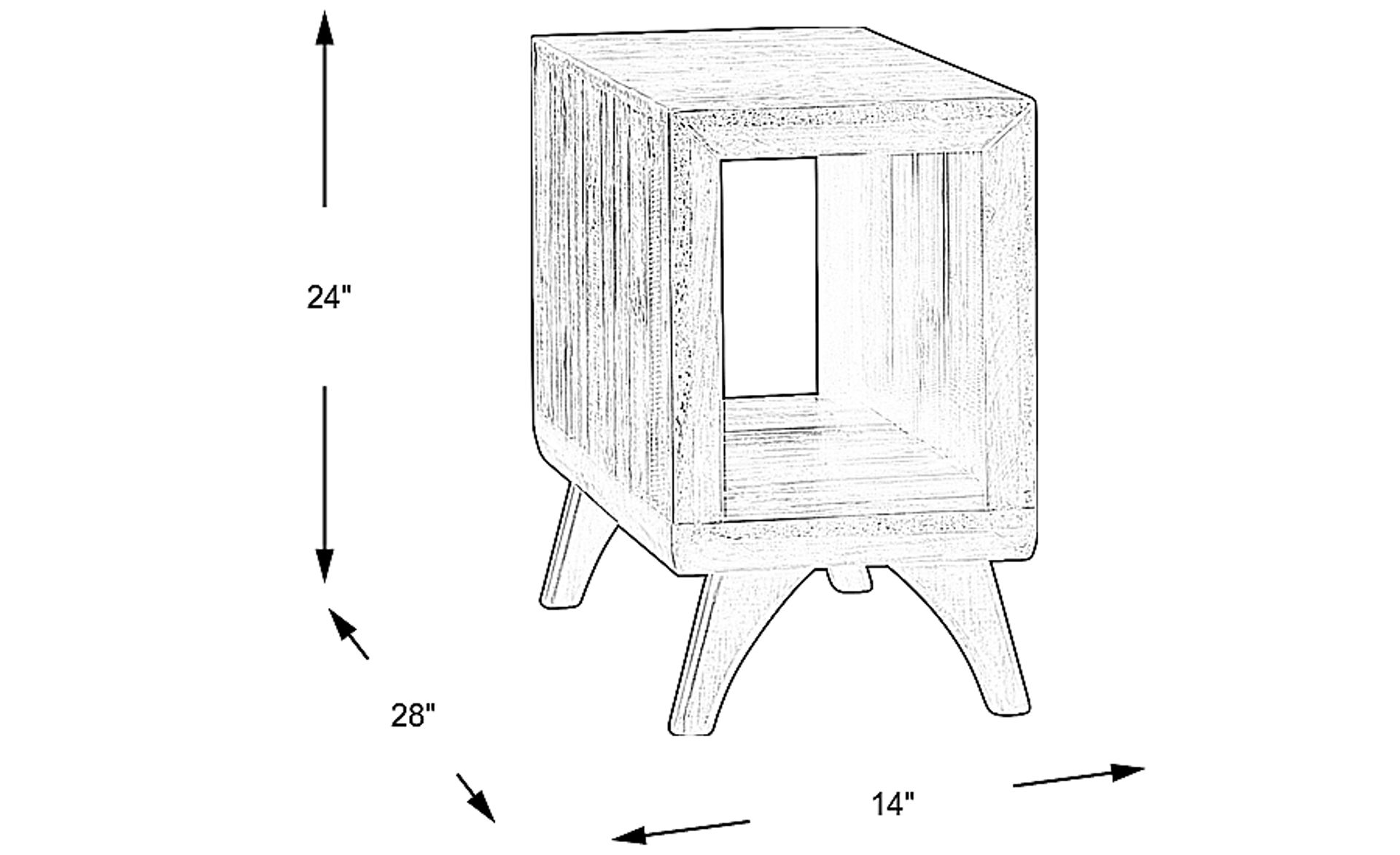 Dimension Image. Please refer to the Dimension Tab on this page for dimension details.
