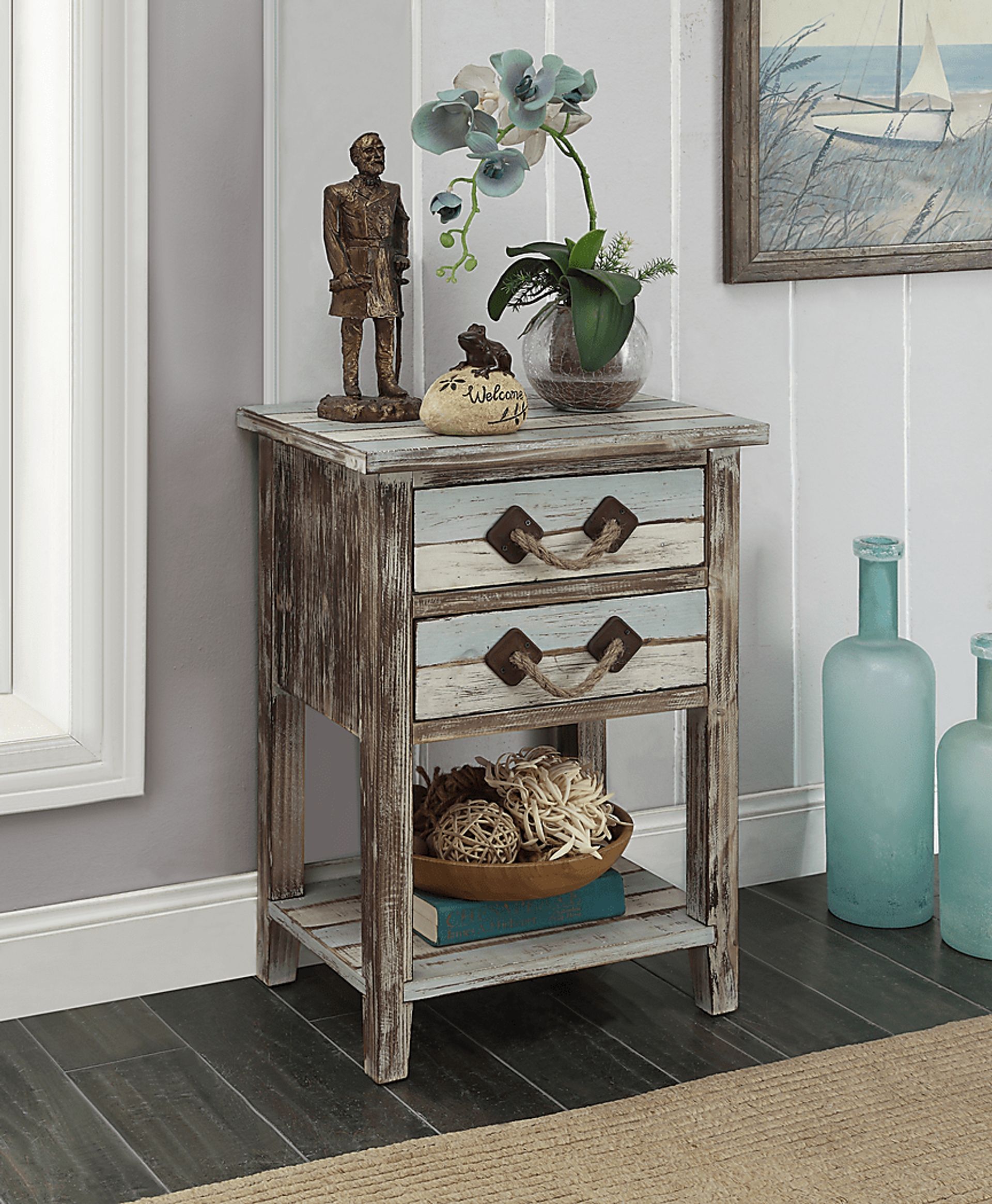 Longboat Key Blue Accent Table - Image 3