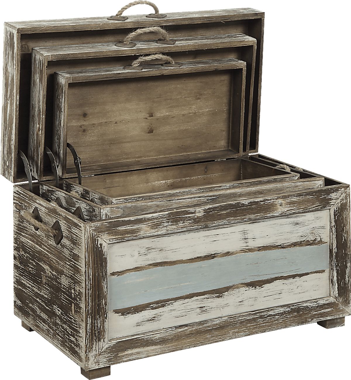 Longboat Key Gray Nesting Trunks | Rooms to Go